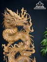 Tượng Rồng ( Nhất Long) Gỗ Ngọc Am Cao 106 Ngang 40 Sâu 20 (cm)
