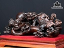 Tượng Tam Lân Gỗ Trắc Cao 20 Ngang 55 Sâu 23 (cm)