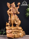 Tượng Tế Công Gỗ Hương Ôm Đá Cao 74 Ngang 62 Sâu 38 (cm)