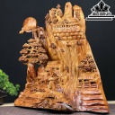 Tượng Tiểu Cảnh Gỗ Hương Cao 54 Ngang 55 Sâu 25 (cm)