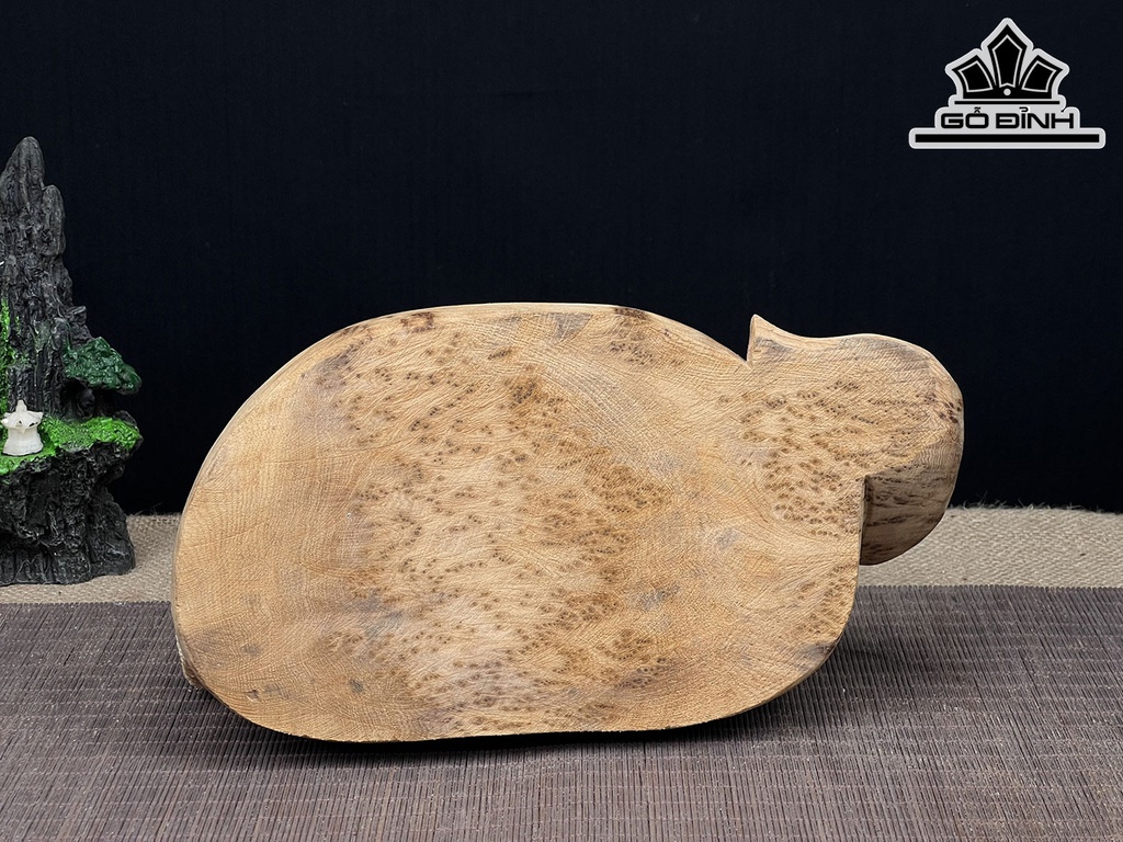 Tượng Thiềm Thừ Gỗ Nu Ngọc Am Ngang 26 Cao 13 Sâu 14 (cm)