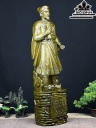 Tượng Trần Quốc Tuấn Gỗ Trắc Xanh Cao 60 Ngang 17 Sâu 14 (cm)