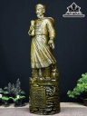 Tượng Trần Quốc Tuấn Gỗ Trắc Xanh Cao 60 Ngang 17 Sâu 14 (cm)
