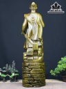 Tượng Trần Quốc Tuấn Gỗ Trắc Xanh Cao 60 Ngang 17 Sâu 14 (cm)