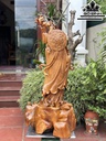 Tượng Đạt Ma Sư Tổ Gỗ Hương Cao 107 Ngang 50 Sâu 40 (cm)