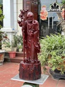 Tượng La Hán Trường My Gỗ Tử Đàn Cao 92 Ngang 31 Sâu 30 (cm)