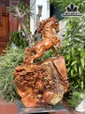 Tượng Ngựa Phong Thủy (Nhất Mã Phi Thiên) Gỗ Hương Cao 88 Ngang 58 Sâu 36 (cm)