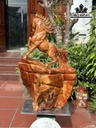 Tượng Ngựa Phong Thủy (Nhất Mã Phi Thiên) Gỗ Hương Cao 88 Ngang 58 Sâu 36 (cm)
