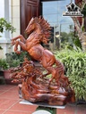 Tượng Ngựa Phong Thủy (Nhất Mã Phi Thiên) Gỗ Hương Cao 89 Ngang 73 Sâu 32 (cm)