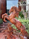 Tượng Ngựa Phong Thủy (Nhất Mã Phi Thiên) Gỗ Hương Cao 89 Ngang 73 Sâu 32 (cm)