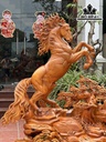 Tượng Ngựa Phong Thủy (Nhất Mã Phi Thiên) Gỗ Hương Cao 172 Ngang 126 Sâu 56 (cm)