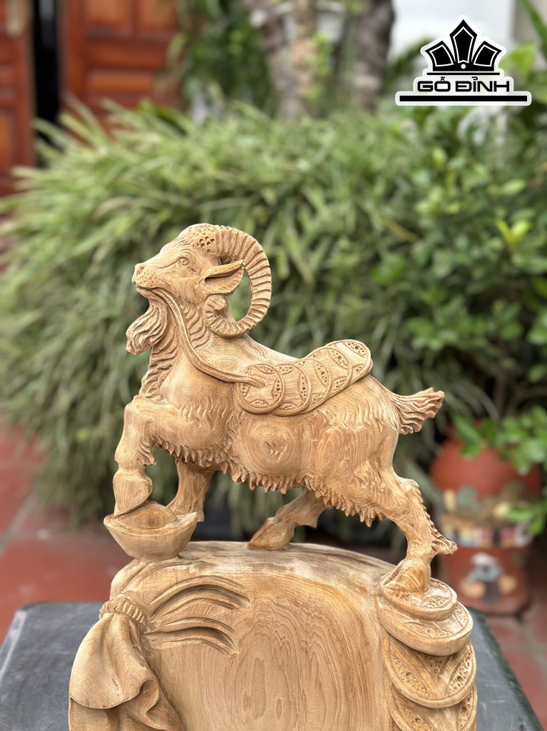 Tượng Nhất Dương Gỗ Ngọc Am Cao 38 Ngang 29 Sâu 17 (cm)