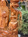 Tượng Ông Thọ Gỗ Hương Cao 105 Ngang 65 Sâu 23 (cm)