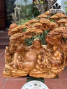Tượng Phật Di Lặc Gỗ Hương Cao 65 Ngang 75 Sâu 47 (cm)