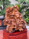 Tượng Phật Di Lặc Gỗ Hương Cao 83 Ngang 80 Sâu 57 (cm)