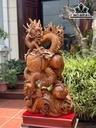 Tượng Rồng ( Nhất Long) Gỗ Hương Cao 80 Ngang 42 Sâu 23 (cm)