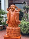 Tượng Thần Tài Gỗ Hương Cao 138 Ngang 66 Sâu 38 (cm)