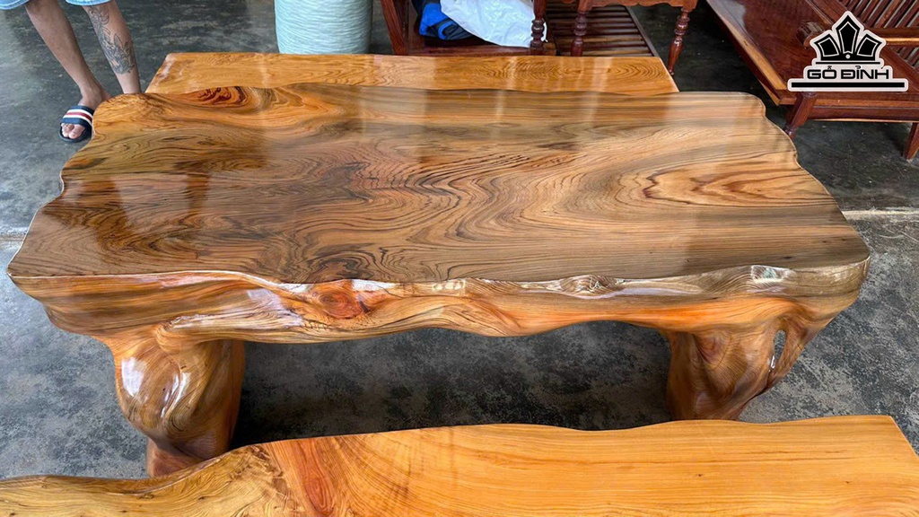 Bộ Bàn Dài Gỗ Thủy Tùng Dài 145 Ngang 60 Dày 18 (cm)