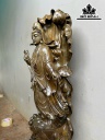 Tượng Phật Bà Quan Âm Gỗ Thủy Tùng Cao 100 Ngang 35 Sâu 20 (cm)