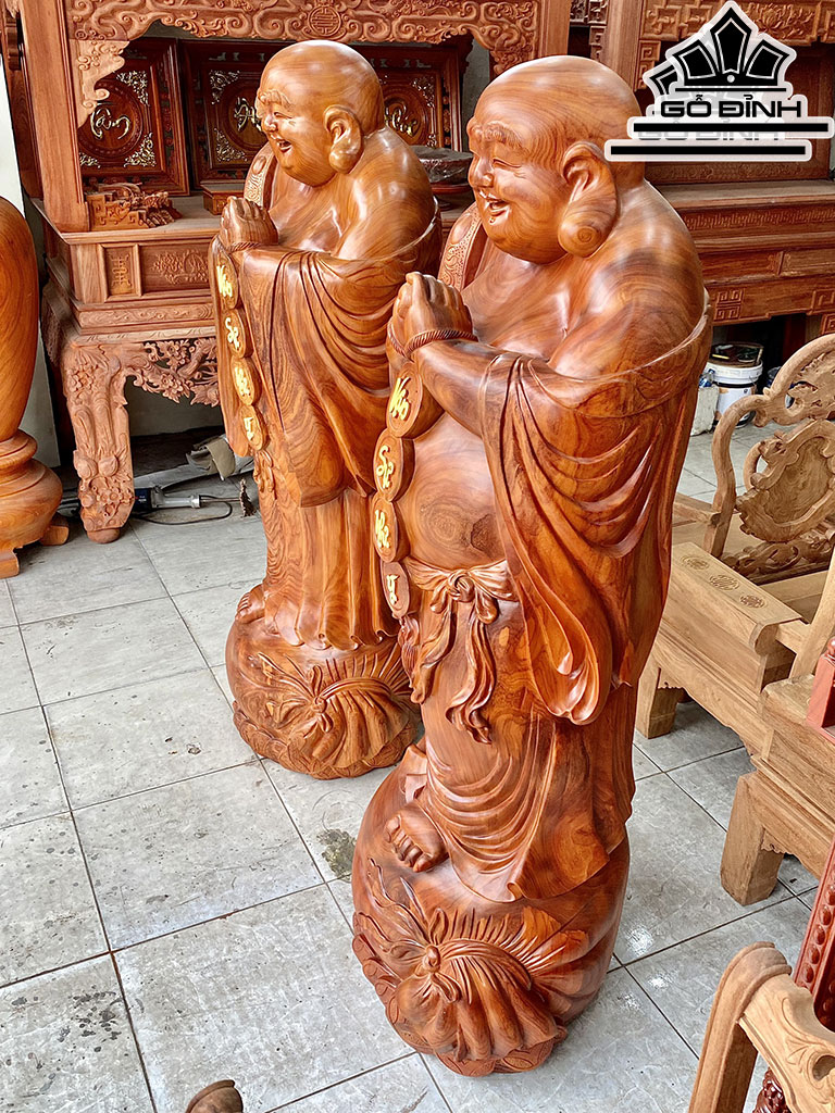 Tượng Phật Di Lặc Chúc Phúc Gỗ Hương Cao 180 Đường Kính 62 (cm)Loại Gỗ