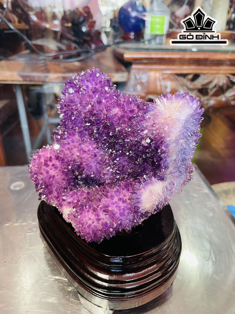 Tinh Thể Đá Thạch Anh Tím Cao 20 Ngang 15 (cm) 2,5kg