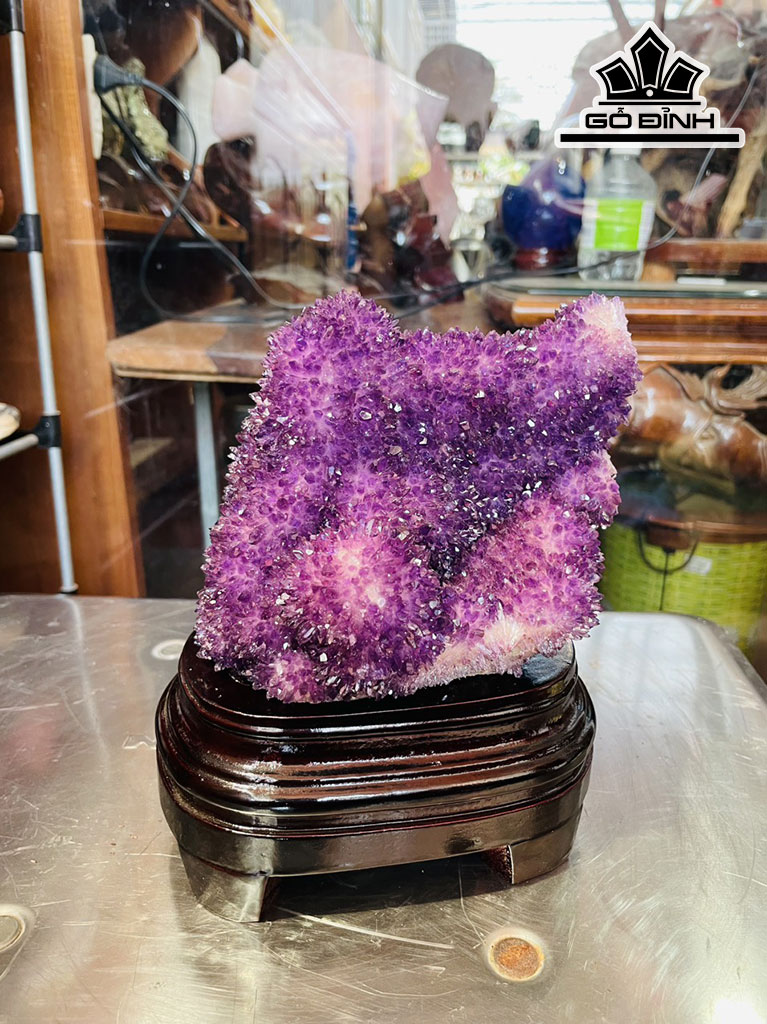 Tinh Thể Đá Thạch Anh Tím Cao 20 Ngang 15 (cm) 2,5kg