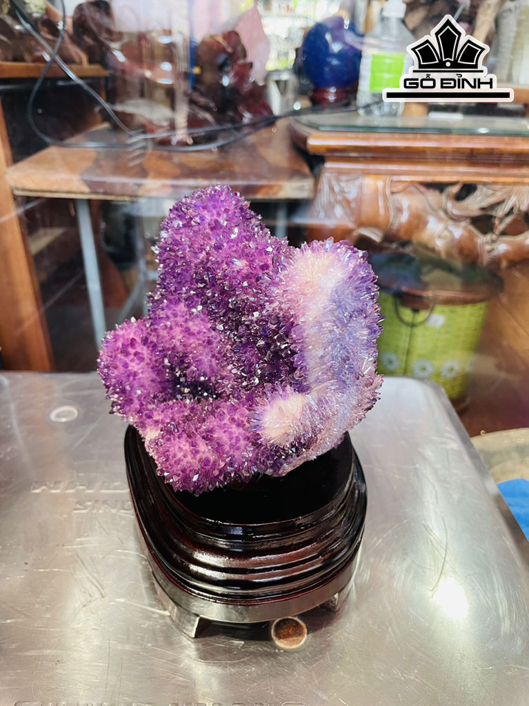 Tinh Thể Đá Thạch Anh Tím Cao 20 Ngang 15 (cm) 2,5kg