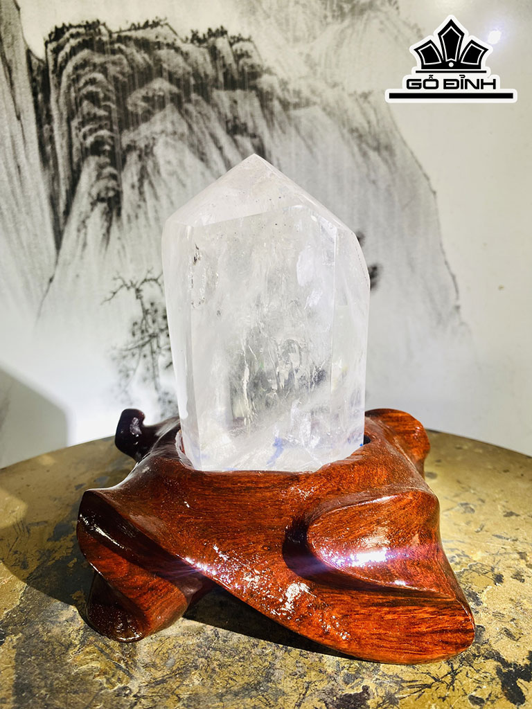 Trụ Đá Thạch Anh Trắng Cao 16 Ngang 13 (cm) 1,2kg