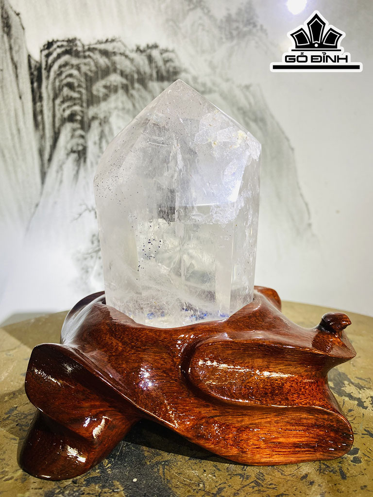 Trụ Đá Thạch Anh Trắng Cao 16 Ngang 13 (cm) 1,2kg