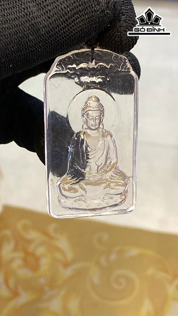 Mặt Dây Chuyền Đá Thạch Anh Trắng Cao 58 Ngang 32 Sâu 8,8 (mm) 29gr