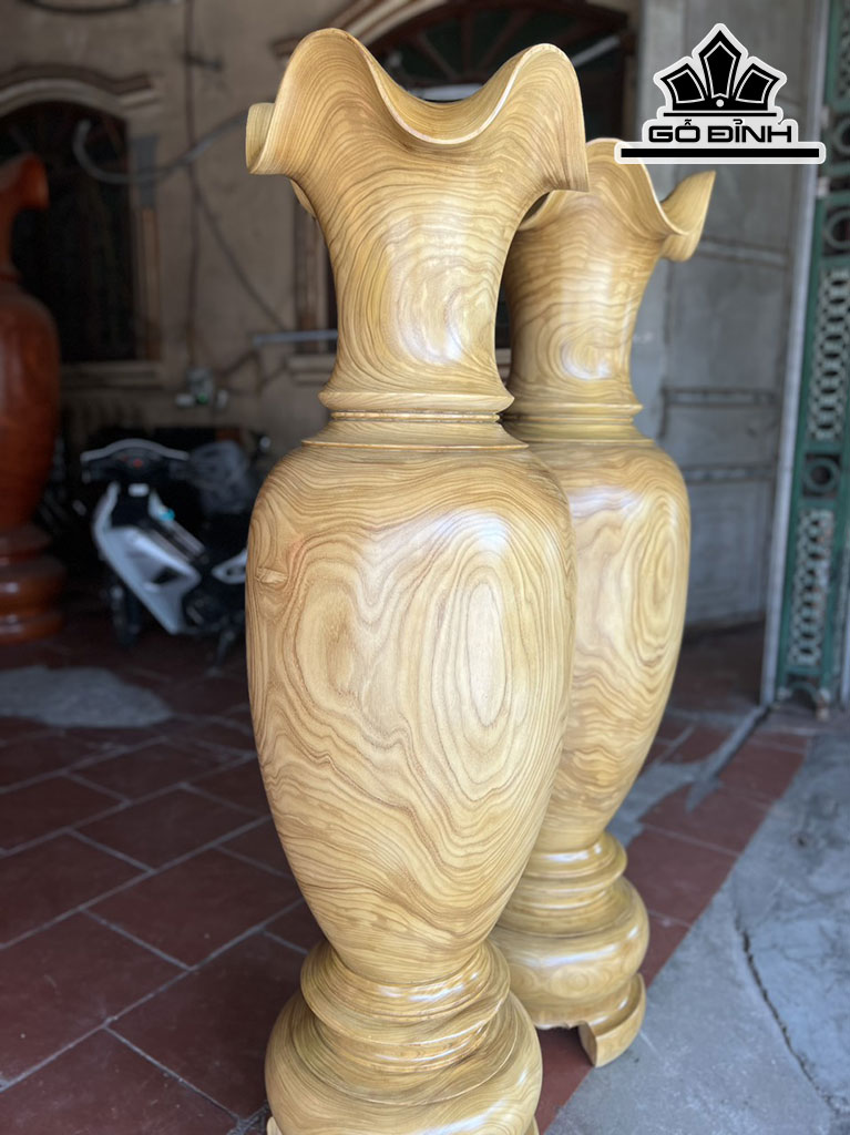 Lục Bình Gỗ Cẩm Vàng Cao 160 Đường Kính 47 (cm)