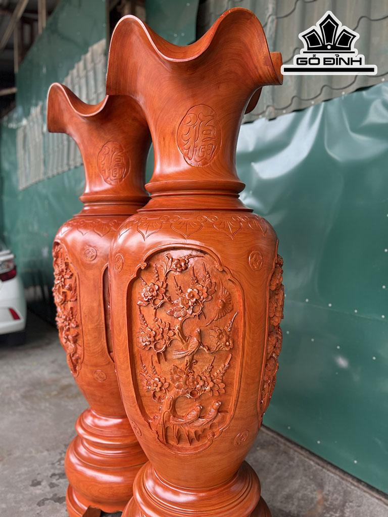 Lục Bình Gỗ Hương Cao 200 Đường Kính 62 (cm)