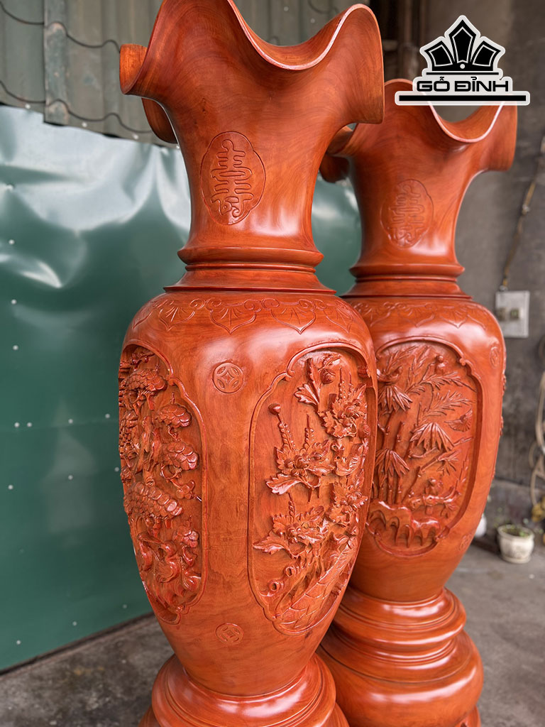 Lục Bình Gỗ Hương Cao 200 Đường Kính 62 (cm)