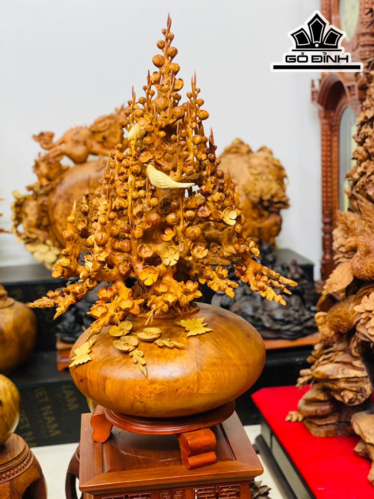 Bình Mai Phú Quý Gỗ Hương Cao 96 Ngang 62 Sâu 62 (cm)