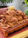 Tượng Thiềm Thừ Gỗ Hương Cao 25 Ngang 35 Sâu 52 (cm)