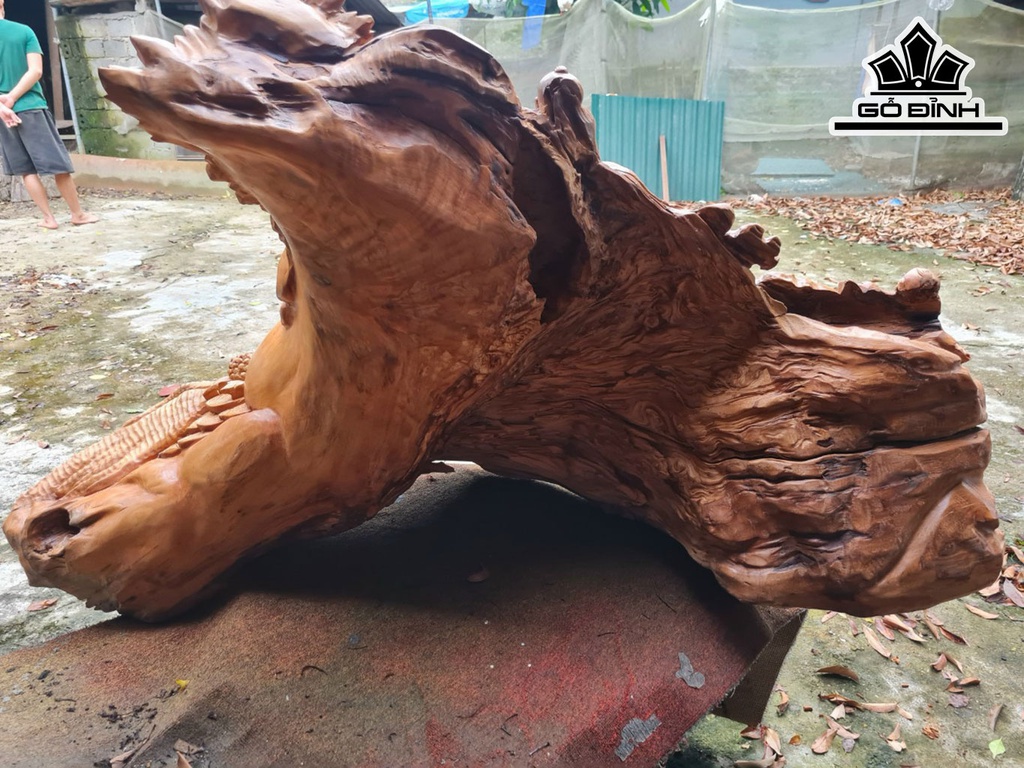 Tượng Phật Di Lặc Gỗ Ngọc Am Cao 90 Ngang 147 Sâu 40 (cm)