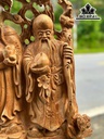 Tượng Phúc Lộc Thọ (Tam Đa) Gỗ Ngọc Am Cao 88 Ngang 55 Sâu 18 (cm)