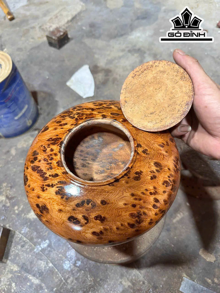 Thố Gỗ Nu Ngọc Am Cao 12 Đường Kính 21 (cm)