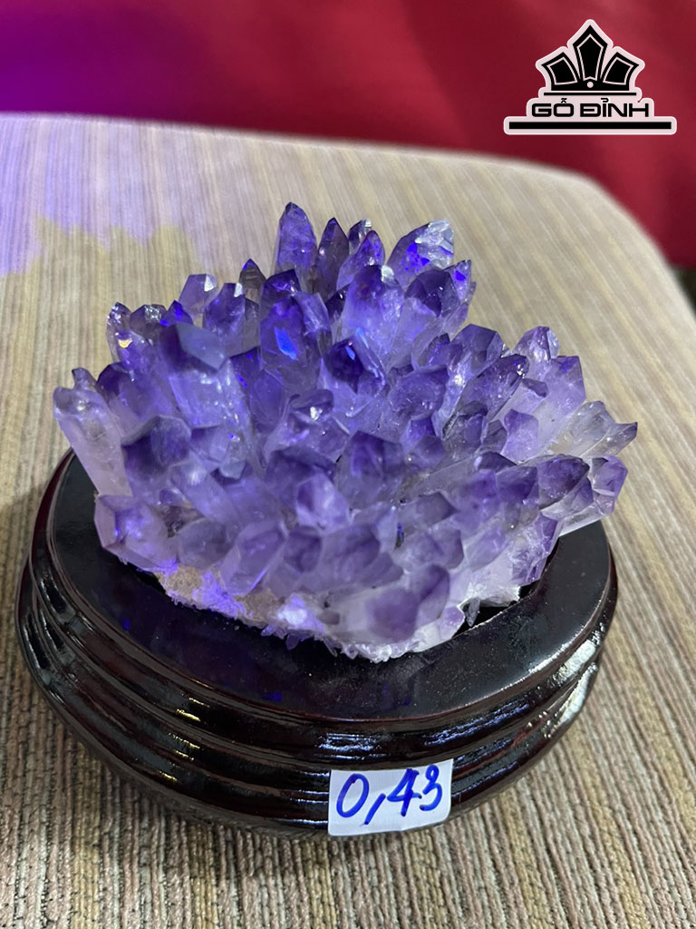 Tinh Thể Đá Thạch Anh Tím Cao 10 Ngang 10 (cm) 0,43kg