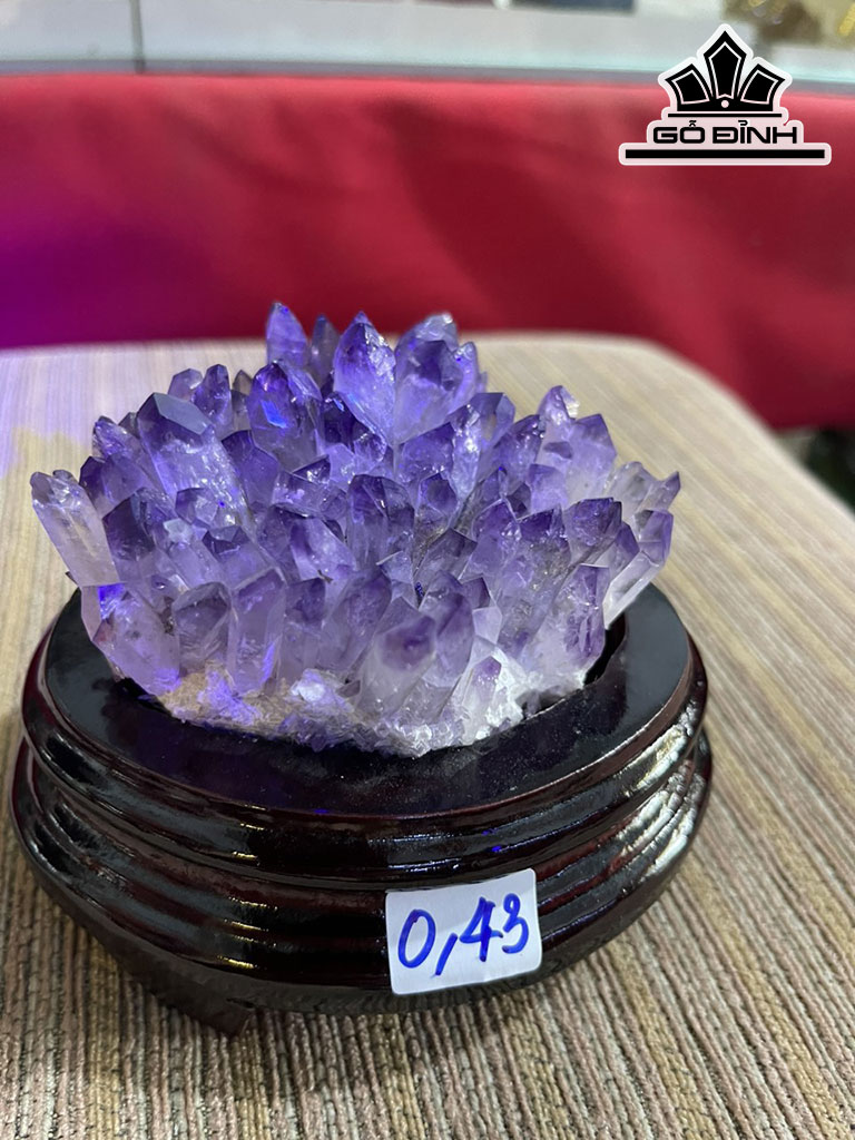 Tinh Thể Đá Thạch Anh Tím Cao 10 Ngang 10 (cm) 0,43kg