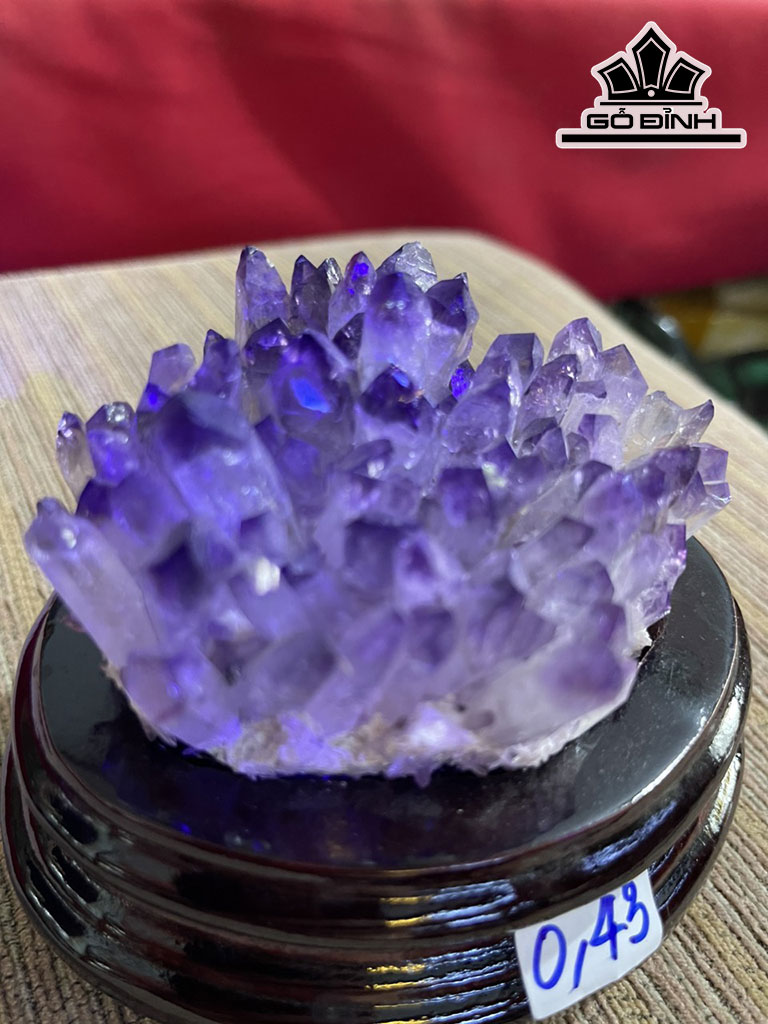 Tinh Thể Đá Thạch Anh Tím Cao 10 Ngang 10 (cm) 0,43kg
