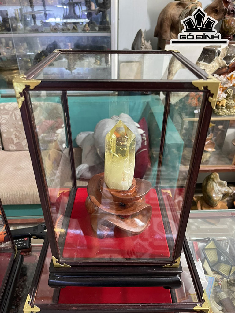 Trụ Đá Thạch Anh Vàng Cao 22 (cm) 0,8kg