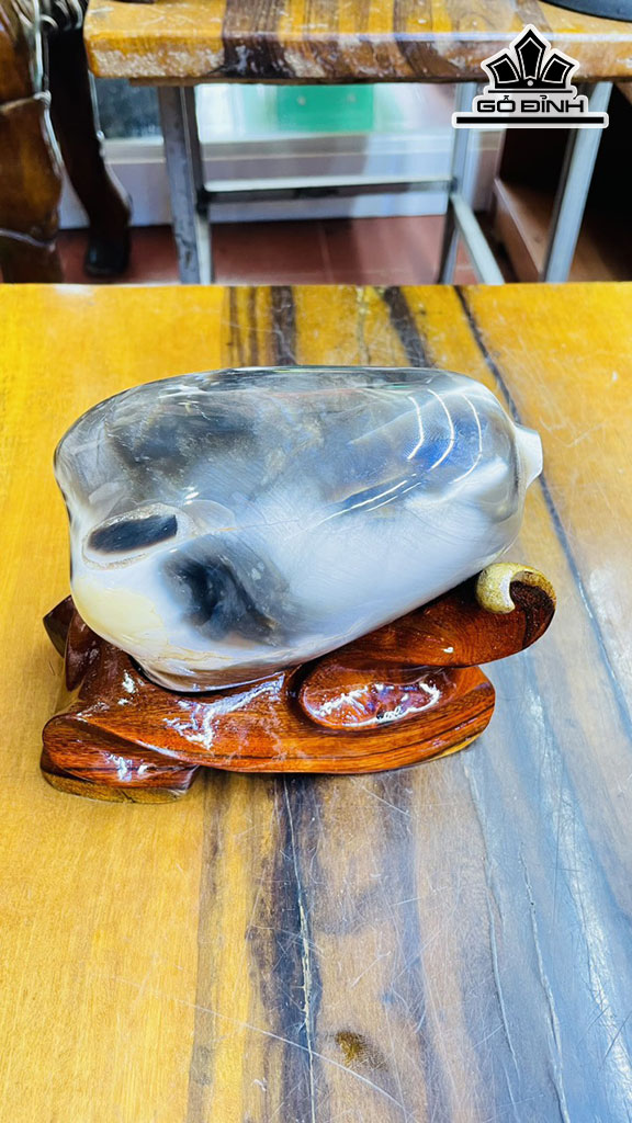 Tác Phẩm Quả Đu Đủ Gỗ Hóa Ngọc Cao 14 Ngang 14 (cm) 2kg