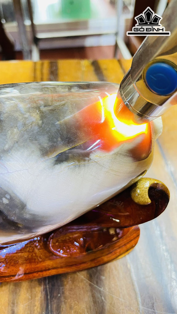 Tác Phẩm Quả Đu Đủ Gỗ Hóa Ngọc Cao 14 Ngang 14 (cm) 2kg