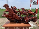 Tượng Bát Mã Gỗ Trắc Cao 46 Ngang 90 Sâu 23 (cm)