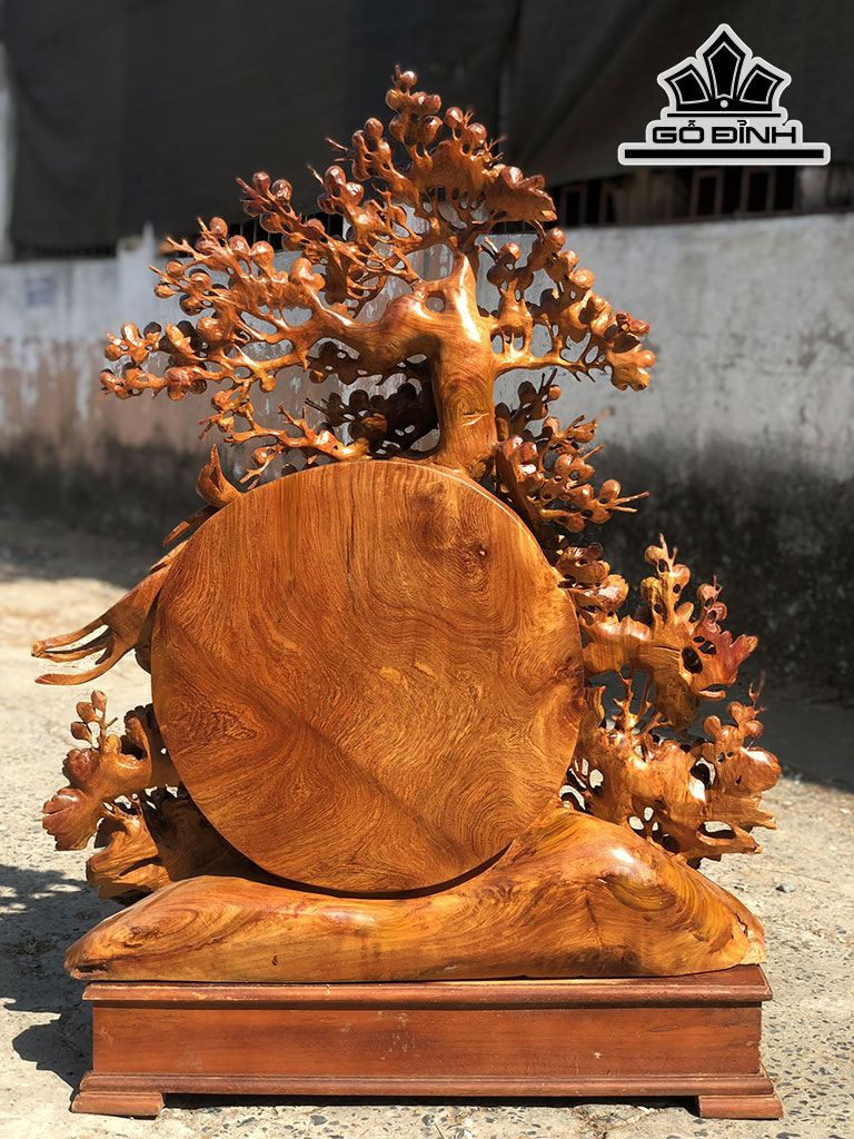 Tượng Gia Đình Gà Gỗ Hương Cao 98 Ngang 80 Sâu 26 (cm)