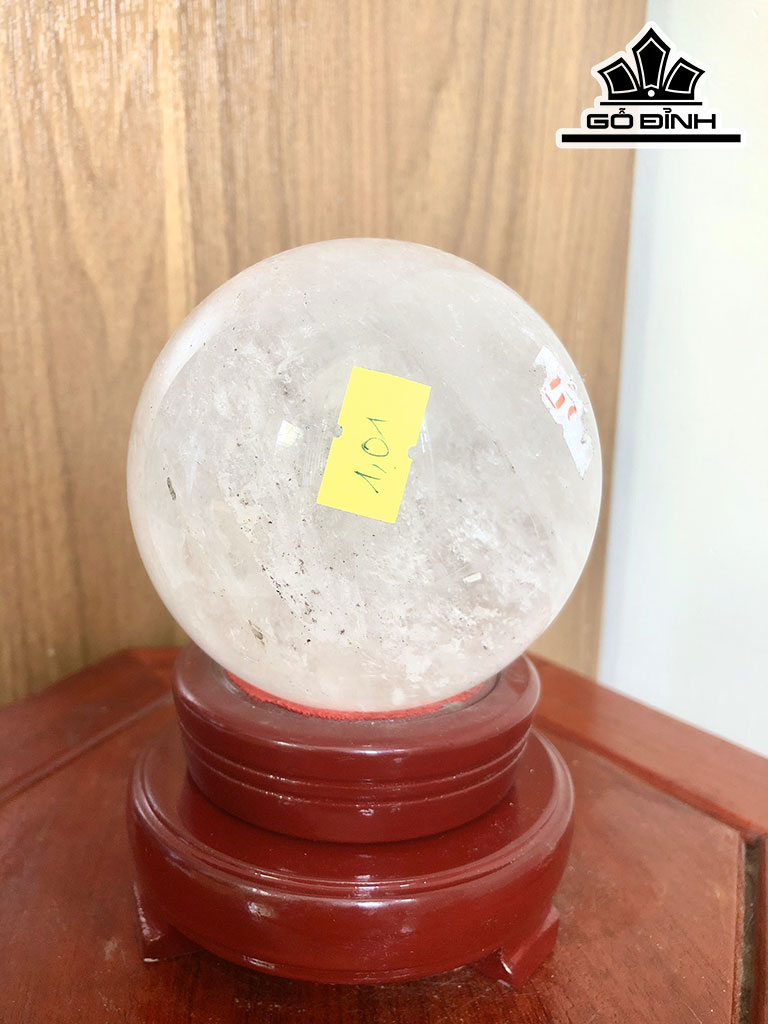 Bi Cầu Đá Thạch Anh Trắng Đường Kính 11 (cm) 1.01kg