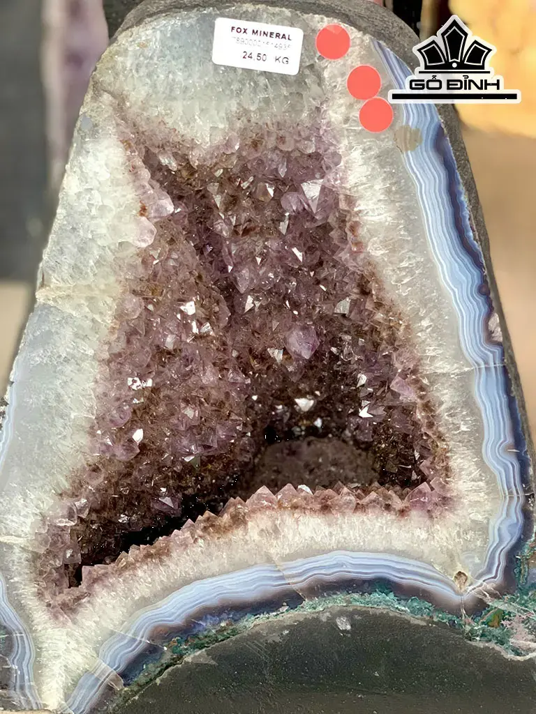 Hốc Đá Thạch Anh Tím Cao 35 Ngang 30 (cm) 24,5kg