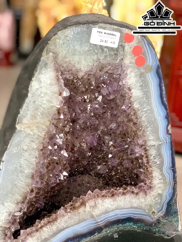 Hốc Đá Thạch Anh Tím Cao 35 Ngang 30 (cm) 24,5kg