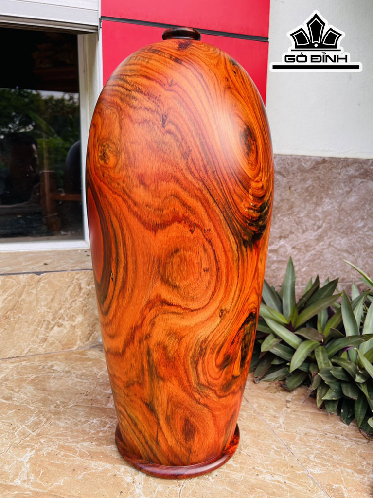 Bình Phú Quý Gỗ Trắc Cao 50 Vai Bình 21 (cm)